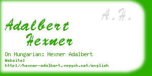 adalbert hexner business card